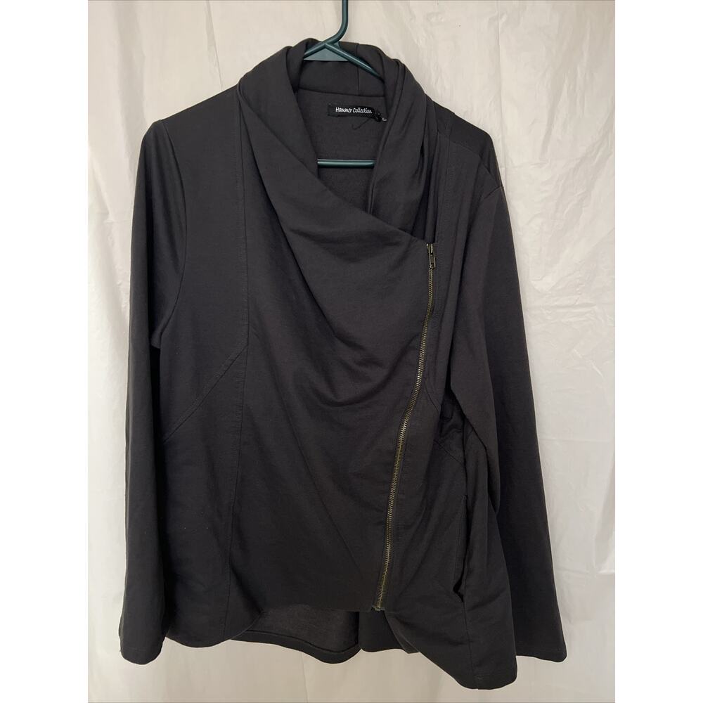 Women’s hammer collection 1XL Gray Side Asymmetrical Zip sweatshirt